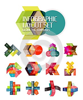 Abstract background, geometric infographic option templates