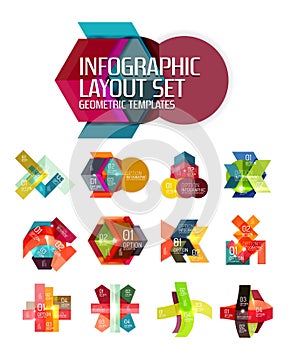 Abstract background, geometric infographic option templates