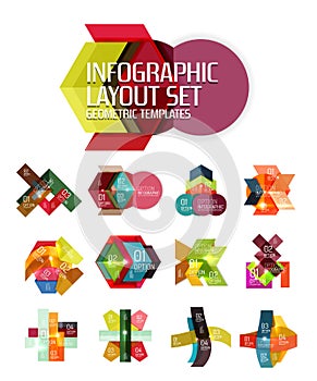 Abstract background, geometric infographic option templates