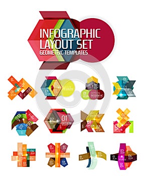 Abstract background, geometric infographic option templates