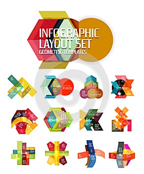 Abstract background, geometric infographic option templates