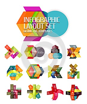 Abstract background, geometric infographic option templates