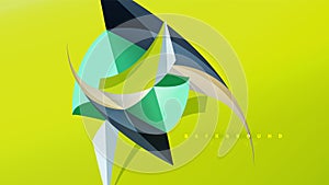 Abstract background - geometric origami style shape composition, triangular low poly design concept. Colorful trendy