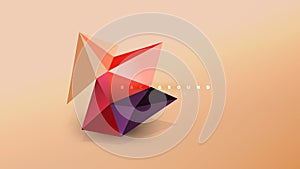 Abstract background - geometric origami style shape composition, triangular low poly design concept. Colorful trendy