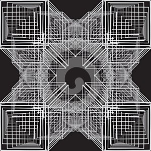 Abstract background. Geometric pattern with cubes