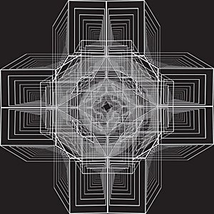 Abstract background. Geometric pattern with cubes