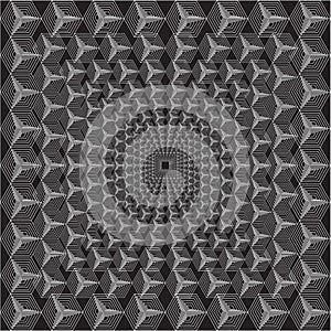 Abstract background. Geometric pattern with cubes