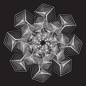 Abstract background. Geometric pattern with cubes