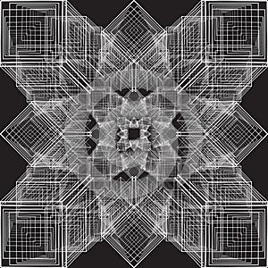 Abstract background. Geometric pattern with cubes