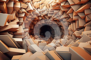 Abstract background with geometric shapes. Hypnotic optical illusion pattern. Geometric rectangles in abstract design