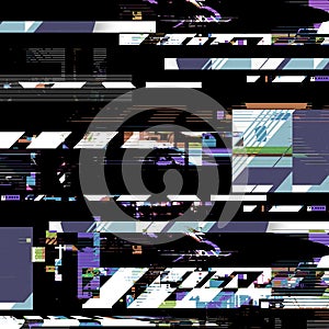Abstract background geometric technology, glitch texture effect