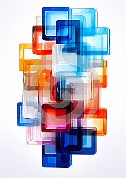 Abstract Background with Glass Sculpture