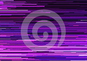 Abstract background with glitched vertical stripes, stream line binary code background with two binary digits 0 and 1.