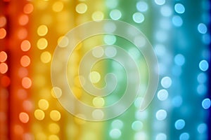 Abstract background with glitter shine bokeh in rainbow colors