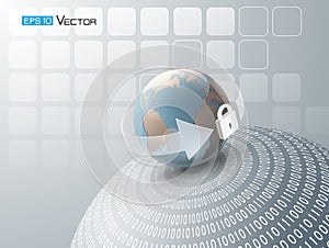 Abstract background with globe 3