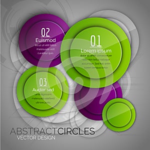Abstract background with glossy circles. Glossy buttons. Vector