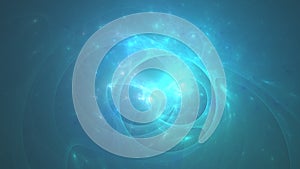 Abstract background with glowing blue circles and waves