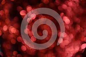 Abstract background with glowing blurred color Illuminating circles. Bokeh in red colors