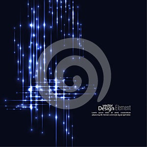 Abstract background with glowing rays