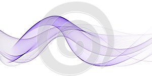 Abstract background with glowing wave. Shiny moving lines design element. Modern purple blue gradient flowing wave lines