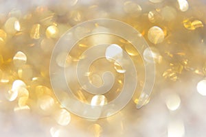 Abstract background gold bokeh circles for use background