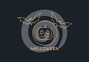 Abstract background for Gold Halloween,bat,vector illustrations