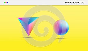Abstract background with gradient geometric elements
