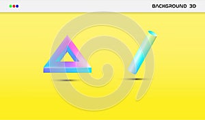 Abstract background with gradient geometric elements