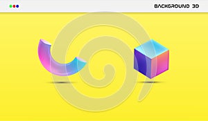 Abstract background with gradient geometric elements