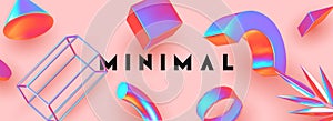 Abstract background with gradient geometric elements.