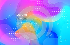 Abstract background. Gradient geometric shapes with futuristic minimal design, dynamic banner layout. Vector colorful