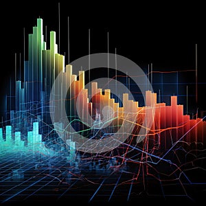 abstract background with graphs and charts. vector illustration for your design