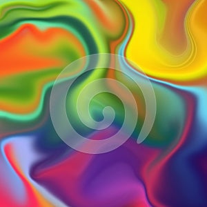 Abstract background green and bule color paint with fluid liquid texture