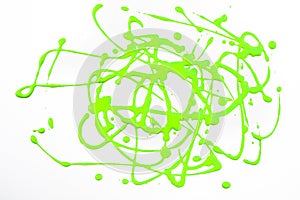Abstract background with green color tempera drop