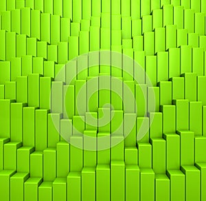 Abstract background from green colored cubes