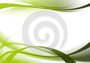 Abstract background green curves