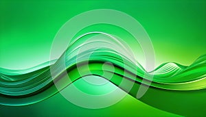 Abstract background Green eco wave, clean water and nature concept,