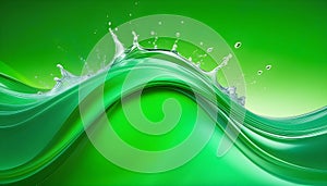 Abstract background Green eco wave, clean water and nature concept,