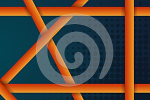 abstract modern geometric dark blue background combined with orange line element