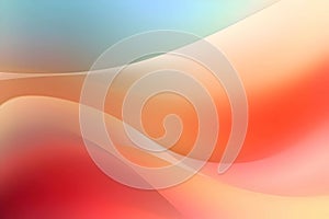 Abstract background with green and orange color lines and waves