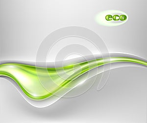 Abstract background with green water drop