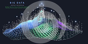 Abstract background with grid algorithm  analytical data. Big data. Analytics algorithms data. Quantum cryptography concept.
