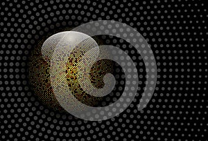 Abstract background with halftone geometric circles