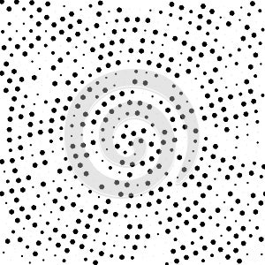Abstract background halftone pattern with hexagon shape swirl