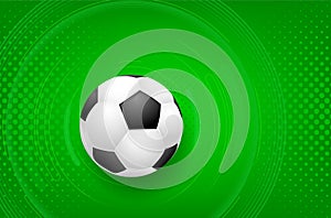 Abstract background with halftone texture, circles and soccer - football ball