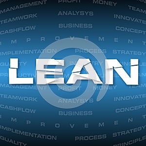 Abstract background with heading Lean