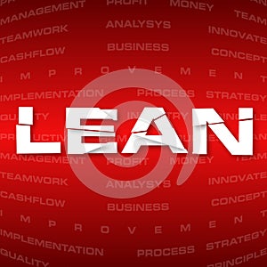 Abstract background with heading Lean