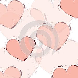 abstract background with hearts vector - Valentines day theme
