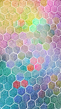 Abstract Background. Hexagon pattern