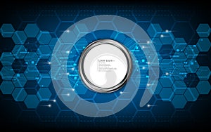 Abstract background hexagon pattern design digital innovation concept